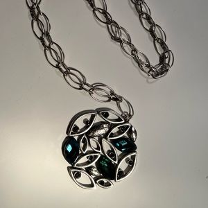 Unique Open Work silver ox pendant necklace